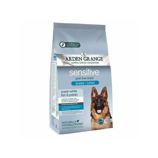 Arden Grange Hrana uscata pentru Puppy/Junior grain free cu peste oceanic si cartofi 2 kg