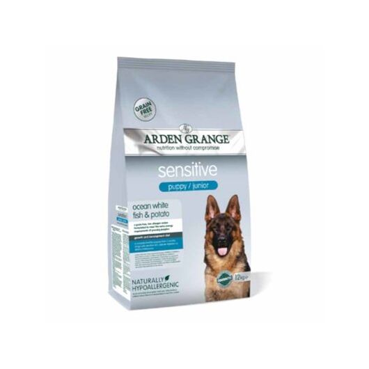 Arden Grange Hrana uscata pentru Puppy/Junior grain free cu peste oceanic si cartofi 12 kg