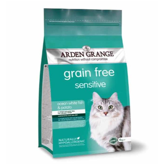 Arden Grange hrana uscata Sensitive Grainfree pentru pisici cu peste oceanic si cartofi 4 kg