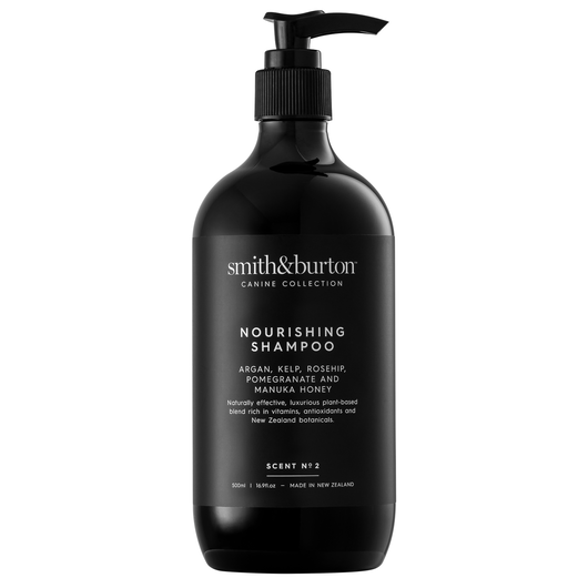 smith&burton sampon hranitor BIO pentru caini cu argan, kelp, miere de manuka, macese si rodie 500 ml