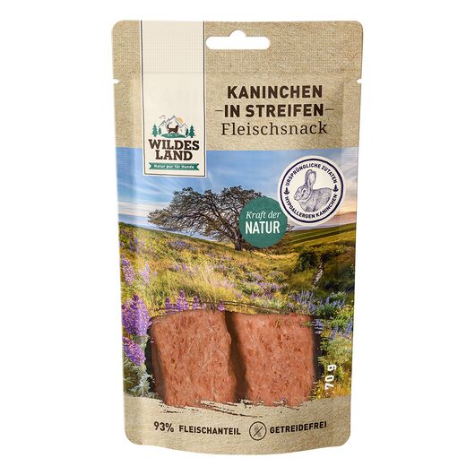 Wildes Land Strips recompense pentru caini din carne de iepure 70 g