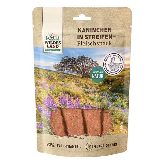 Wildes Land Strips recompense pentru caini din carne de iepure 200 g