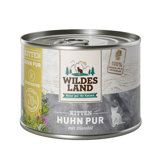 Wildes Land Hrana umeda pentru pisici cu pui si ulei de sofran 200 g