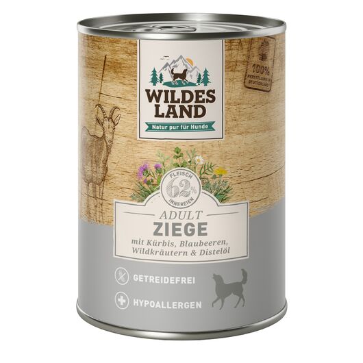 Wildes Land Hrana umeda pentru caini din capra cu dovleac si afine 400 g