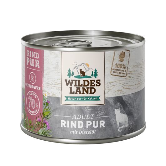 Wildes Land Hrana umeda pentru pisici vita pura si ulei de sofran 200 g