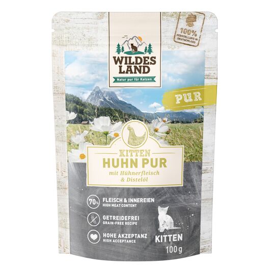 Wildes Land Hrana umeda pentru pisici cu pui si ulei de sofran 100 g