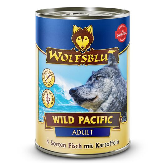 Wolfsblut hrana umeda pentru caini Wild Pacific Adult cu peste si legume 395 g