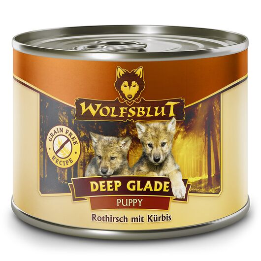 Wolfsblut hrana umeda pentru caini Deep Glade Puppy cu caprioara si dovleac 200 g