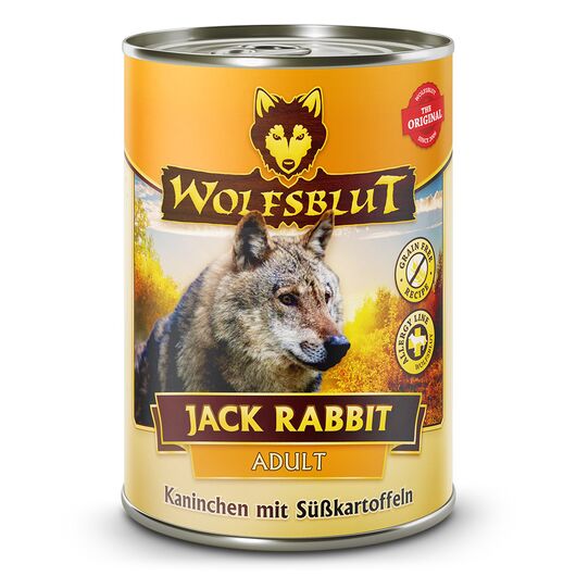 Wolfsblut hrana umeda pentru caini Jack Rabbit Adult cu iepure si legume 395 g