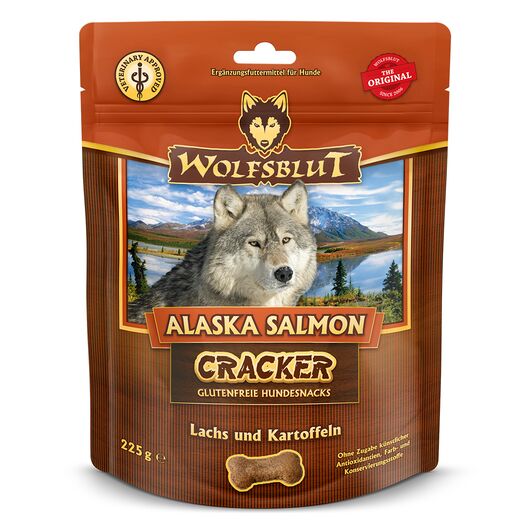 Wolfsblut Recompense pentru caini Alaska Salmon Cracker cu somon si cartofi 225 g