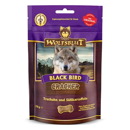 Wolfsblut Recompense pentru caini Black Bird Cracker cu curcan si cartofi dulci 70 g