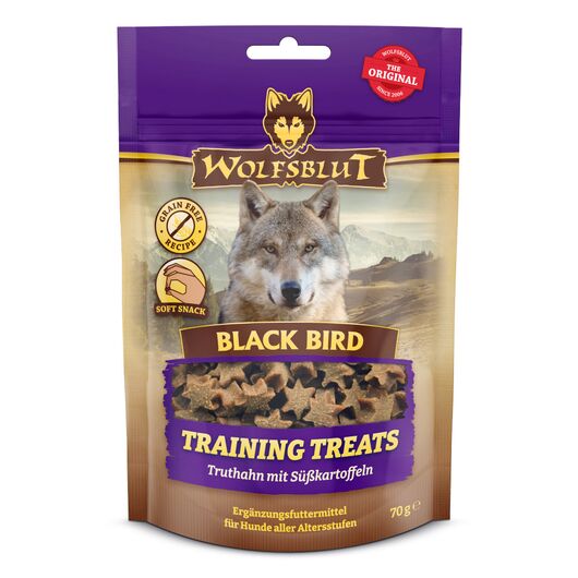 Wolfsblut Recompense pentru caini Black Bird Training Treats cu curcan si cartofi dulci 70 g